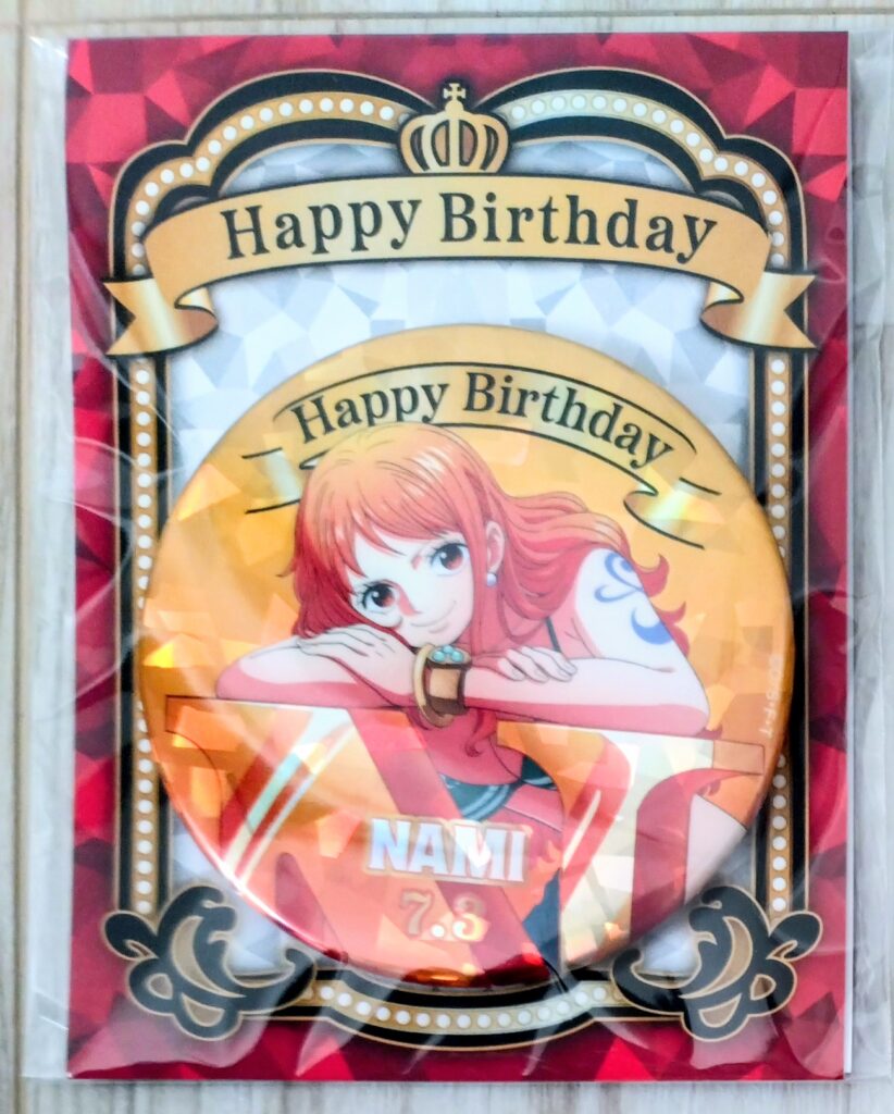 麦ストバースデー缶バッジ2025年7月